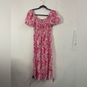 Marble print maxi dress